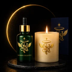 Ritual candle and alchemy oil